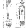 Выпускной комплект ALCAPLAST со стоп кнопкой, А18 1/2